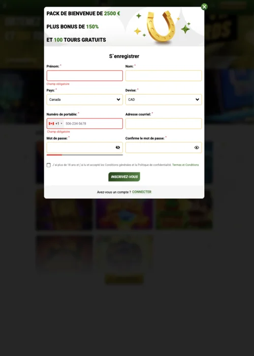 Inscription Ma Chance Casino<