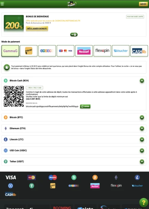 Paiement Ma Chance Casino<